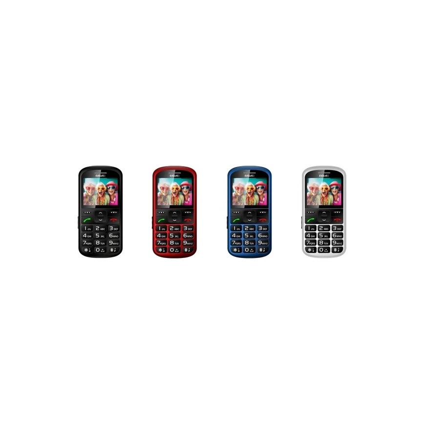 Evolveo - EasyPhone XS, téléphone portable pour seniors rouge