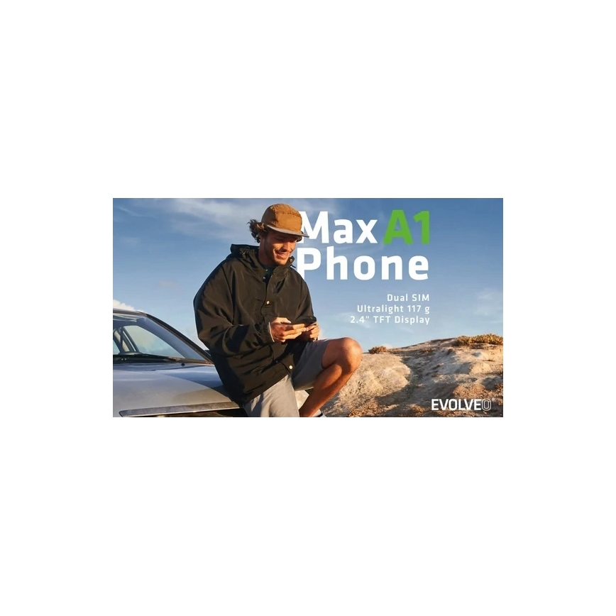 Evolveo - MaxPhone A1, téléphone à touches double SIM noir