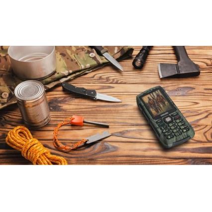Evolveo - StrongPhone H1 téléphone étanche double SIM camouflage de chasse