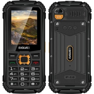 Evolveo-StrongPhone Q1, téléphone étanche double SIM, noir et orange