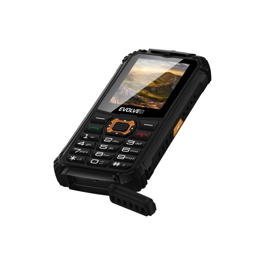 Evolveo-StrongPhone Q1, téléphone étanche double SIM, noir et orange