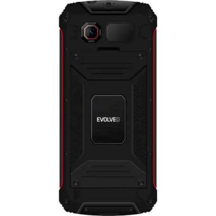 Evolveo - StrongPhone W4, téléphone étanche à double SIM, noir et rouge