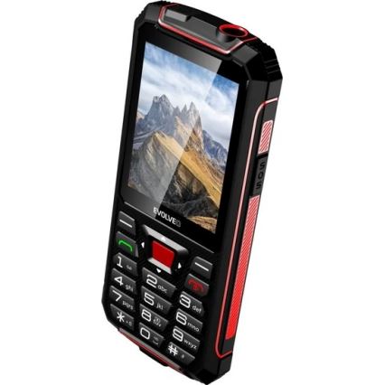 Evolveo - StrongPhone W4, téléphone étanche à double SIM, noir et rouge