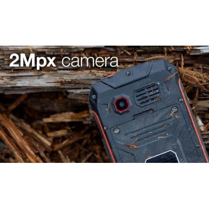 Evolveo - StrongPhone W4, téléphone étanche à double SIM, noir et rouge