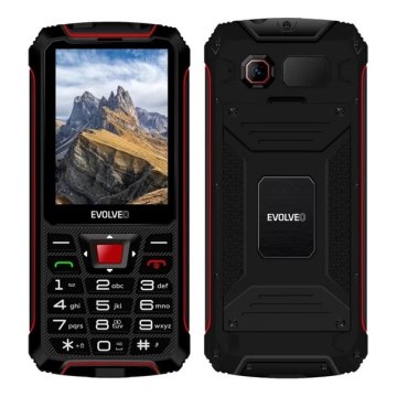 Evolveo - StrongPhone W4, téléphone étanche Double SIM noir/rouge