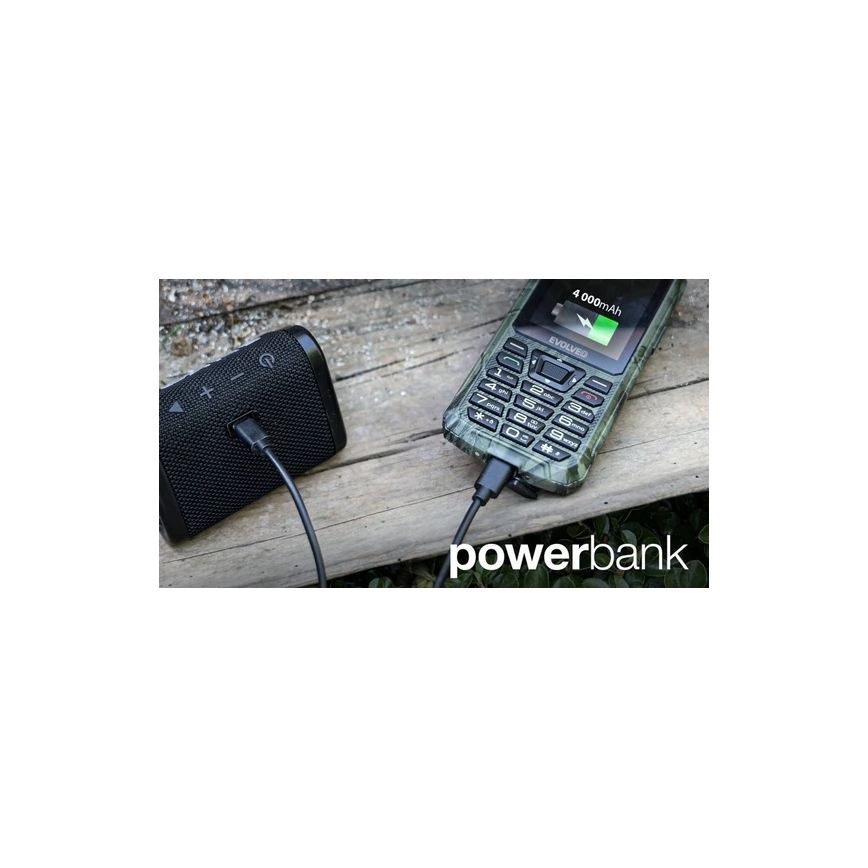 Evolveo - StrongPhone Z6 téléphone étanche Double SIM en camouflage de chasse