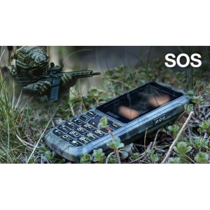 Evolveo - StrongPhone Z6 téléphone étanche Double SIM en camouflage de chasse