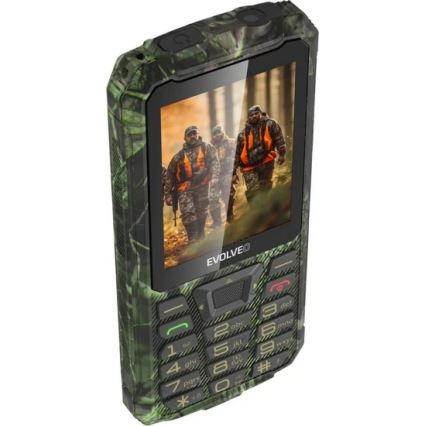 Evolveo - StrongPhone Z6, téléphone étanche double SIM, motif camouflage de chasse