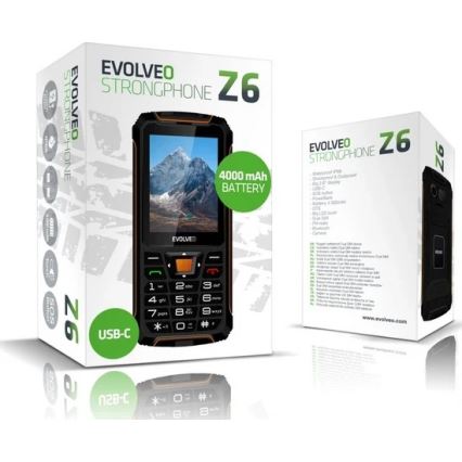 Evolveo - StrongPhone Z6 téléphone étanche double SIM noir/orange