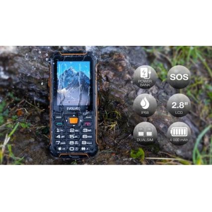 Evolveo - StrongPhone Z6 téléphone étanche Dual SIM noir/orange