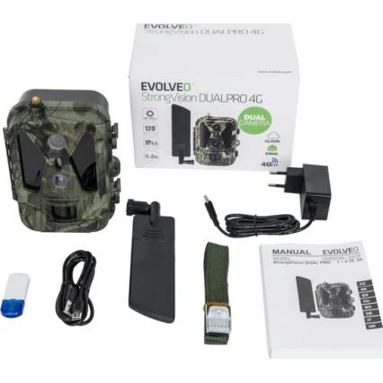 Evolveo - StrongVision Dual PRO 4G — caméra de chasse avec transmission d'images, 16 Go