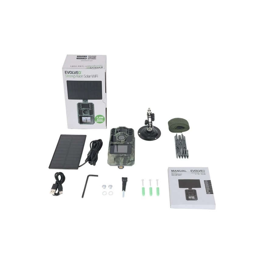 Evolveo - StrongVision Solar Wi‑Fi : caméra de chasse avec panneau solaire