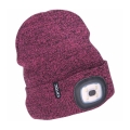 Extol - Bonnet avec lampe frontale intégrée et batterie 300 mAh rechargeable par USB, violet, taille unique