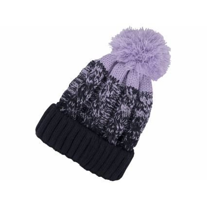 Extol - Bonnet avec lampe frontale intégrée et batterie de 300 mAh rechargeable via USB, bleu/violet, avec pompon, taille unique