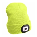 Extol - Bonnet avec lampe frontale rechargeable par USB 300 mAh, jaune fluo, taille unique