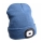 Extol - Bonnet avec lampe frontale rechargeable par USB (batterie 300 mAh), bleu, taille unique