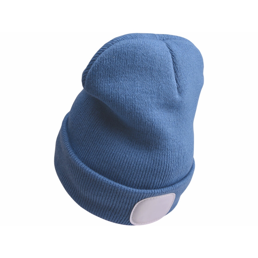 Extol - Bonnet avec lampe frontale rechargeable par USB (batterie 300 mAh), bleu, taille unique