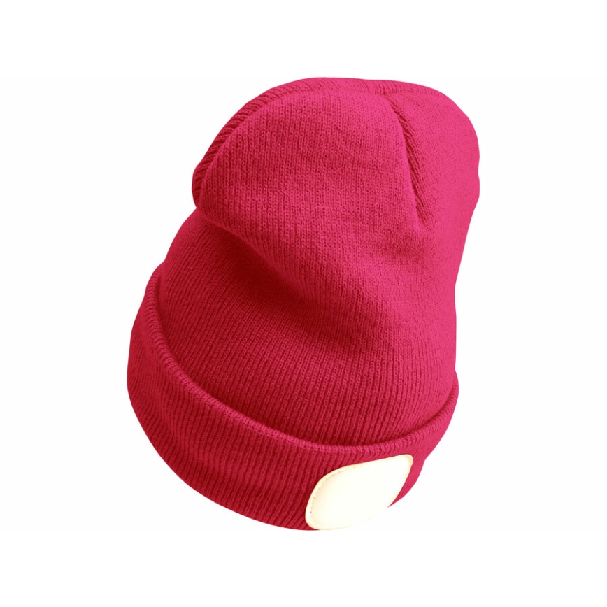 Extol - Bonnet avec lampe frontale rechargeable par USB (batterie 300 mAh), rose, taille unique