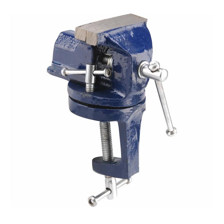 Étau D'établi Pivotant 360° - Mâchoires 80 Mm - En Acier Carbone - Pour Bois, Métal, Bricolage