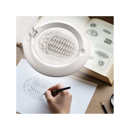 Extol - Lampe de bureau LED dimmable avec loupe LED/10W/230V blanche