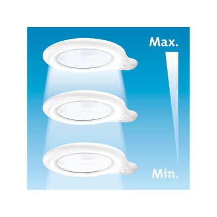Extol - Lampe de bureau LED dimmable avec loupe LED/10W/230V blanche