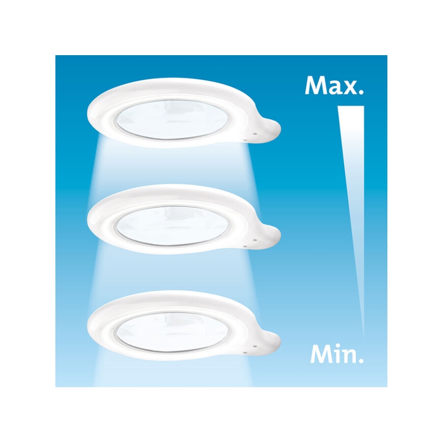 Extol - Lampe de bureau LED dimmable avec loupe LED/10W/230V blanche