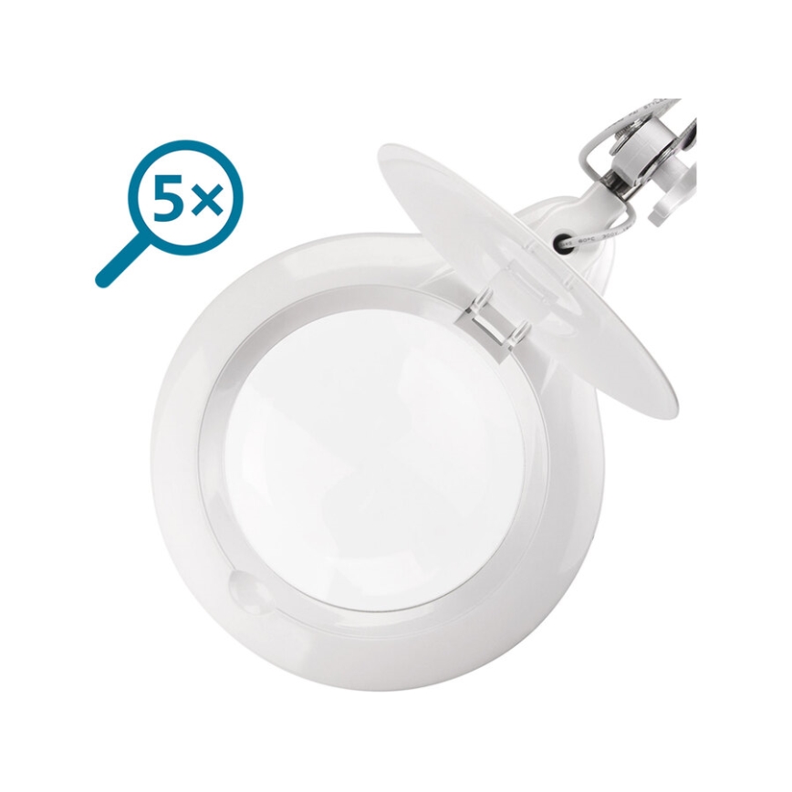 Extol - Lampe de bureau LED dimmable avec loupe LED/10W/230V blanche