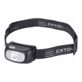 Extol - Lampe frontale rechargeable LED/5W/1000 mAh/3,7V IPX5 noire