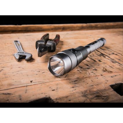 Extol - Lampe torche à intensité variable rechargeable avec une batterie portative LED/60W/10000 mAh 8000 lm IPX4 noir