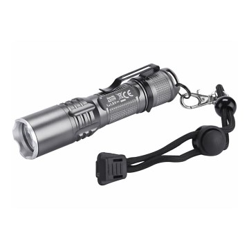 Extol - Lampe torche avec pince LED/3W/1xAA chromé mat