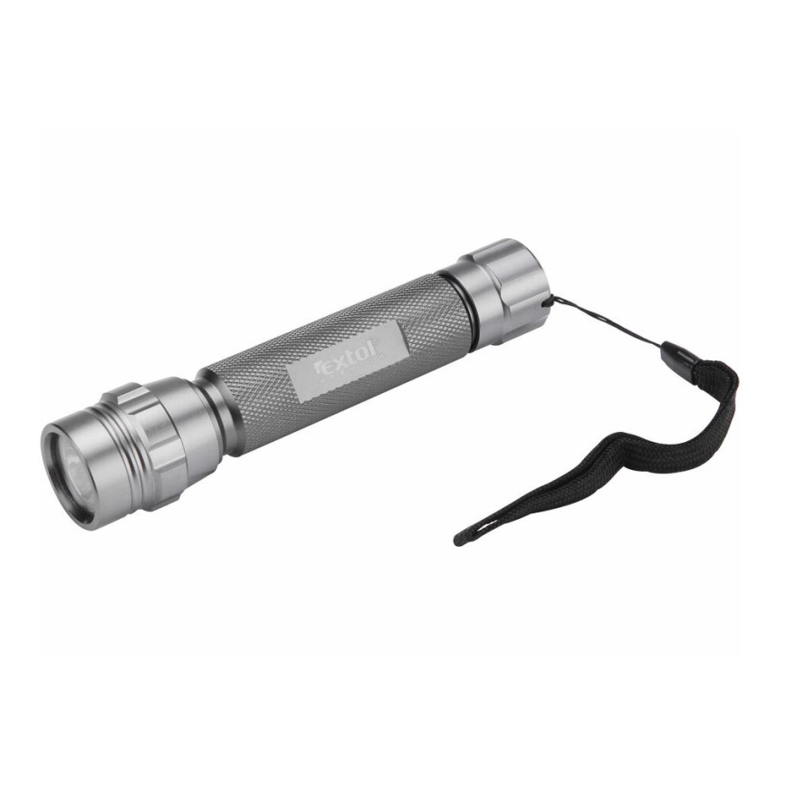 Extol - Lampe torche LED/2xAA chrome mat