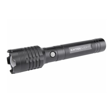 Extol - Lampe torche LED rechargeable avec fonction de batterie externe LED/60W/4000 mAh/5V 4000 lm noire