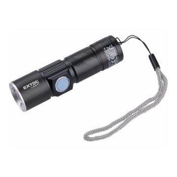 Extol - Lampe torche rechargeable LED/3W/450 mAh/3,7V noir