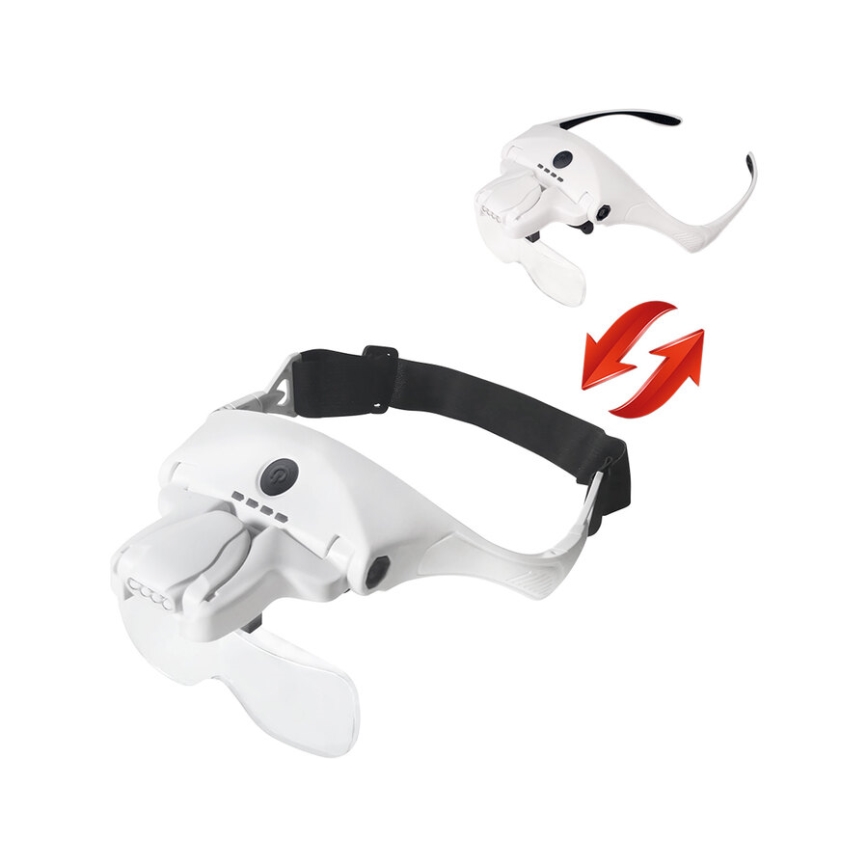 Extol - Lunettes rechargeables avec loupe et éclairage LED/300 mAh
