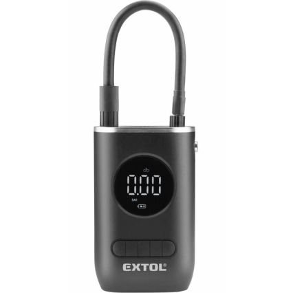 Extol Premium - Compresseur numérique de poche 2000 mAh 7,4V noir