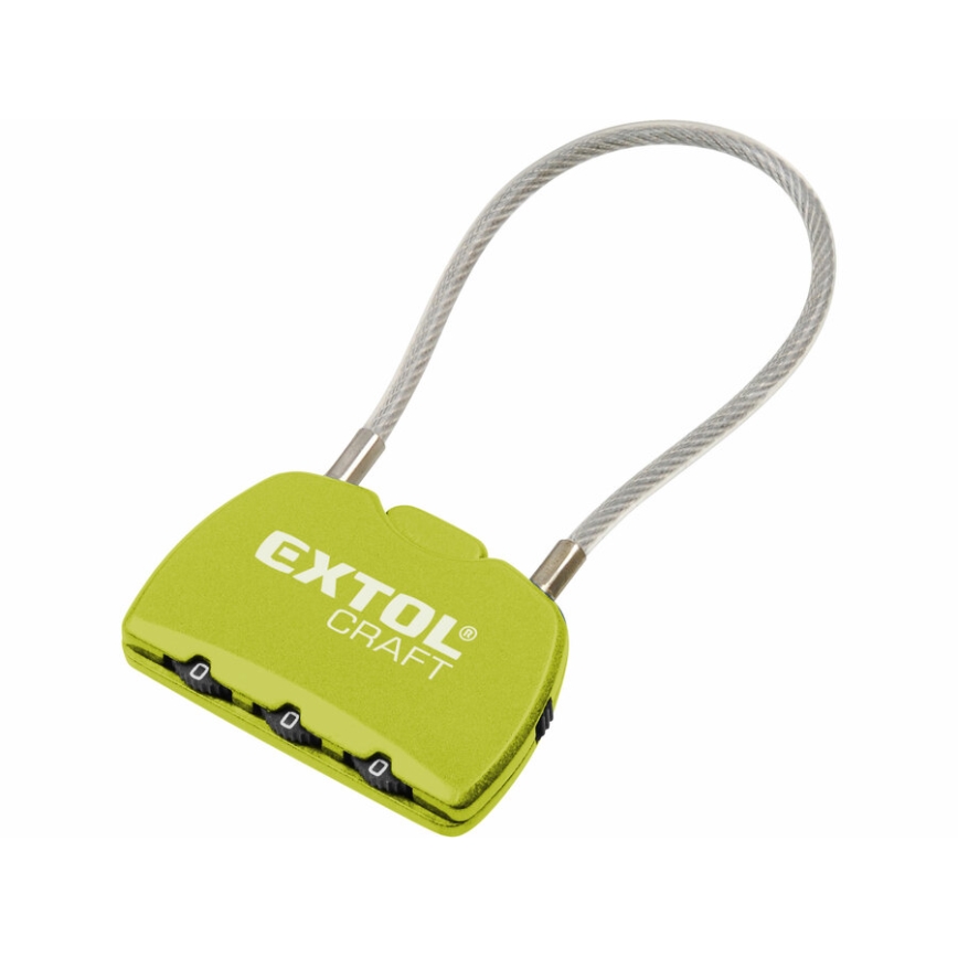Extol - Serrure à combinaison avec un câble et un code à trois chiffres