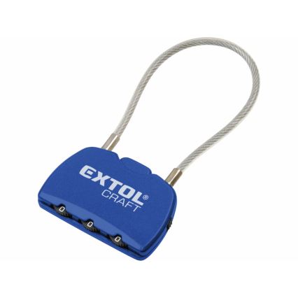 Extol - Serrure à combinaison avec un câble et un code à trois chiffres