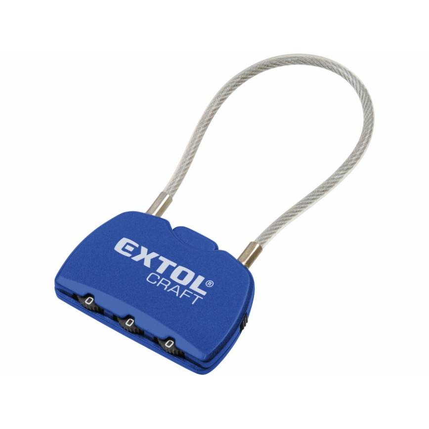 Extol - Serrure à combinaison avec un câble et un code à trois chiffres