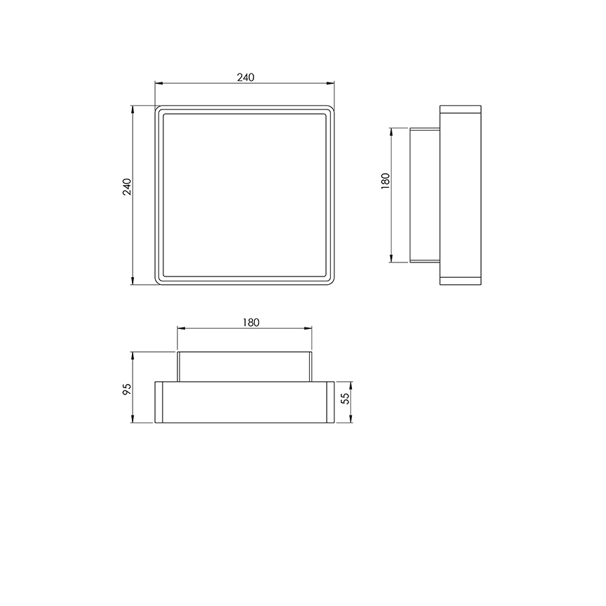Fabas 3233/61/102 - Applique murale OBAN 1xE27/42W/230V IP65