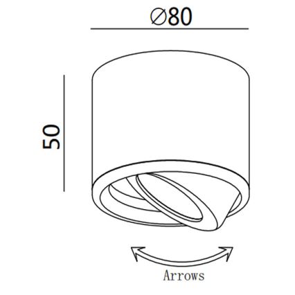 Fabas 3430/71/102 - Spot LED ANZIO LED/6W/230V