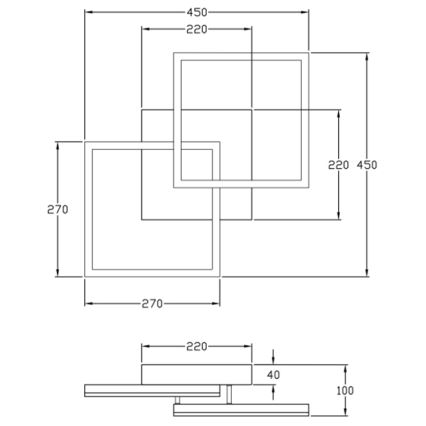 Fabas Luce 3394-22-282 - Plafonnier à intensité variable LED BARD LED/39W/230V 3000K anthracite