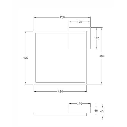 Fabas Luce 3394-61-282 - Plafonnier à intensité variable LED BARD LED/39W/230V 3000K anthracite