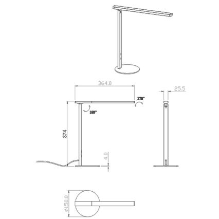 Fabas Luce 3550-30-101 - Lampe de table à intensité variable IDEAL LED/10W/230V 3000-6000K noir