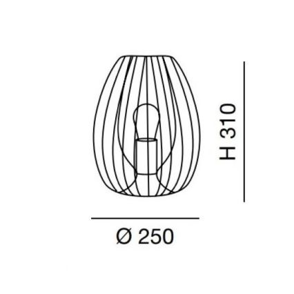 Fabas Luce 3677-34-102 - Lampe de table CAMP 1xE27/40W/230V blanche