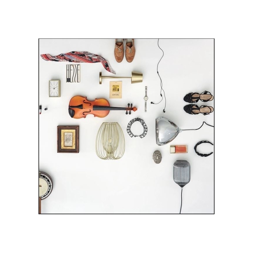 Fabas Luce 3677-34-225 - Lampe de table CAMP 1xE27/40W/230V dorée