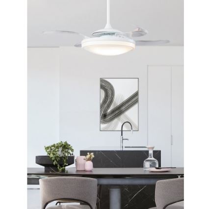 Lucci Air 212930 - Ventilateur de plafond FANAWAY EVO2 3xE27/20W/230V blanc/chrome