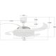 FANAWAY 211035 - Ventilateur de plafond LED EVO1 LED/40W/230V blanc + télécommande