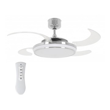 FANAWAY 211036 - Ventilateur de plafond EVO1 LED/40W/230V chrome brillant + Télécommande