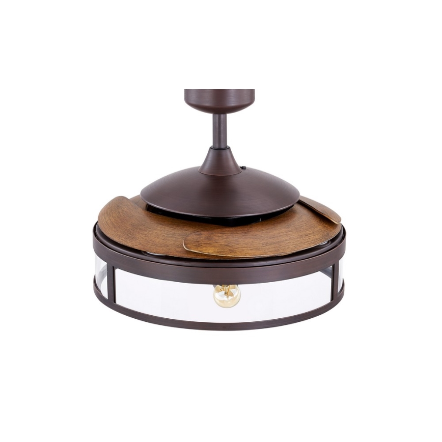 FANAWAY 212925 - Ventilateur de plafond LED CLASSIC 3xE27/4W/230V marron + Télécommande