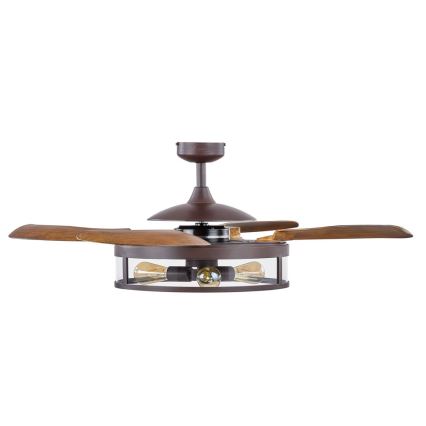 FANAWAY 212925 - Ventilateur de plafond LED CLASSIC 3xE27/4W/230V marron + Télécommande